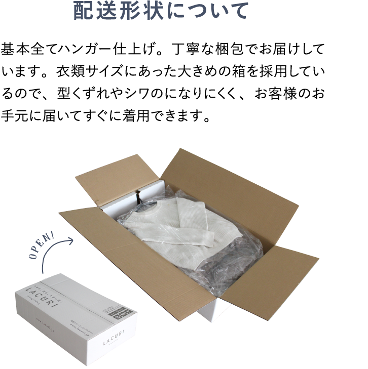 配送形状について